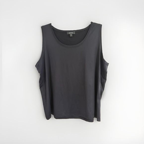 Karen Kane Tops - Karen Kane womens blouse shirt top TANK sleeveless stretch BLACK 3X EUC P102